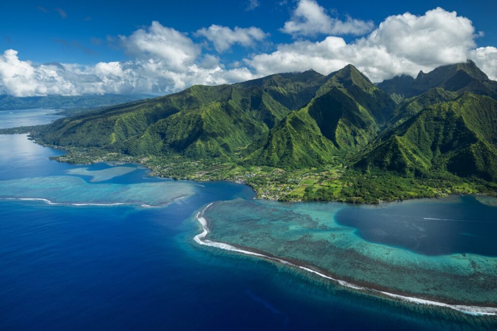 Tahiti Luftaufnahme